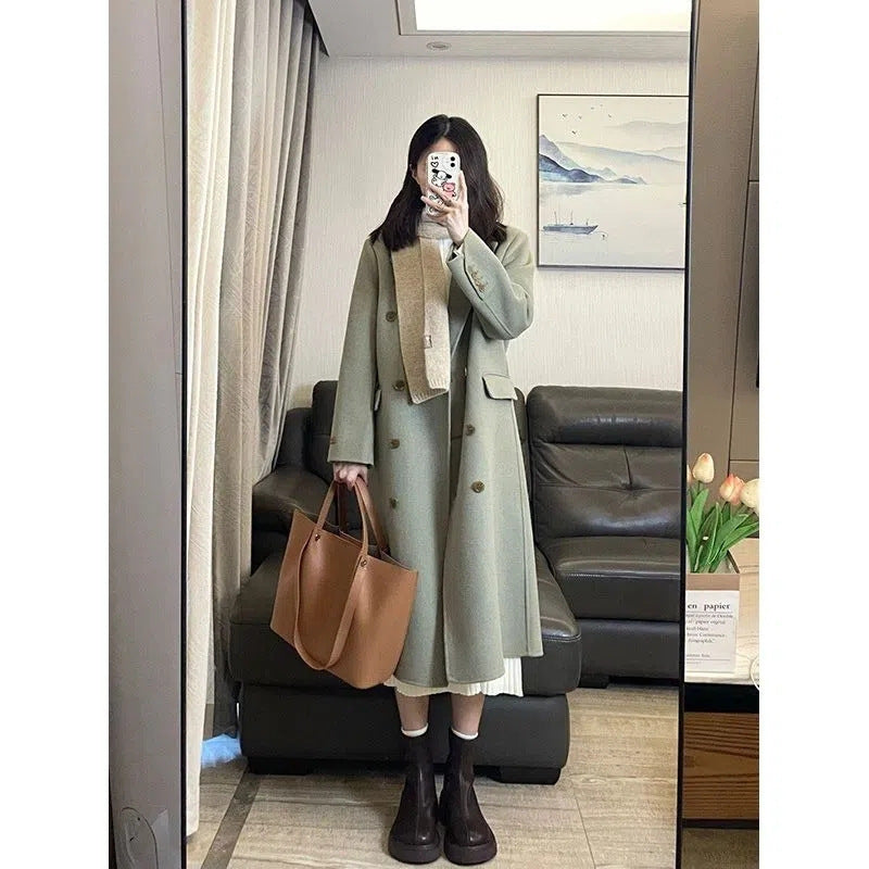 Caroline's™ Matcha Green Woolen Coat